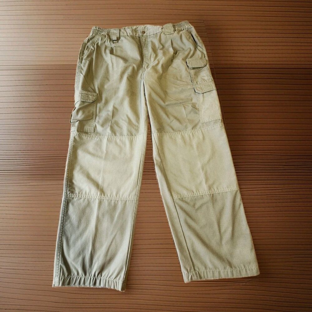 Propper Pants Mens 44x32 Green Tactical Double Knee Ripstop Teflon Cargo